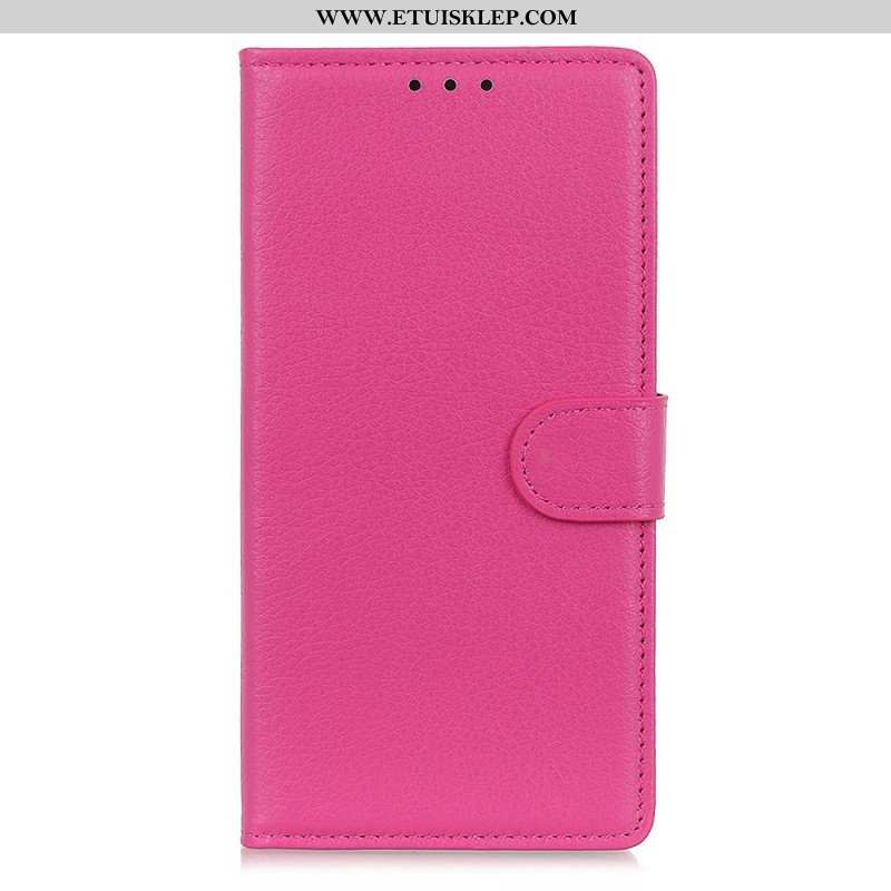 Etui Folio do Oppo Reno 8 Lite Tradycyjny Styl Skóry Liczi